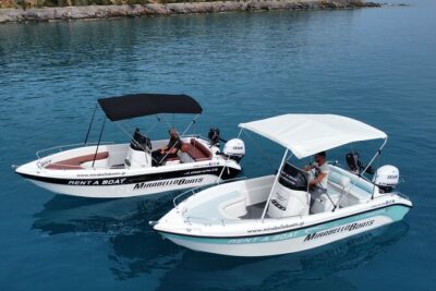 4-Hour Private Boat Rental Without Skipper at Agios Nikolaos - Agioi Pantes: uninhabited breakwater island and Kri-Kri goats