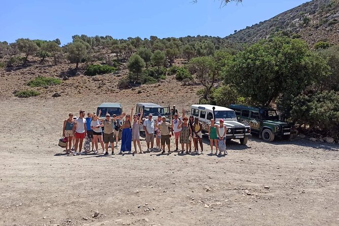 4x4 Safari Tour South Crete Agiofarago Matala - Matala Beach: hippie caves era and free time by the sea