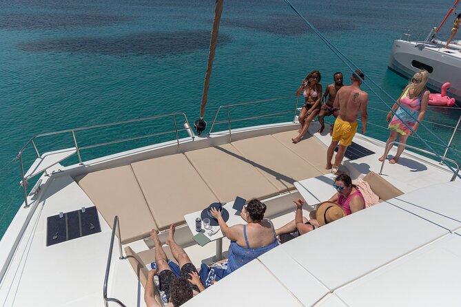 All-inclusice Catamaran Day Cruise from Hersonissos to Dia Island - Dia Island water time: snorkeling, SUP, floaties, and gentle fishing
