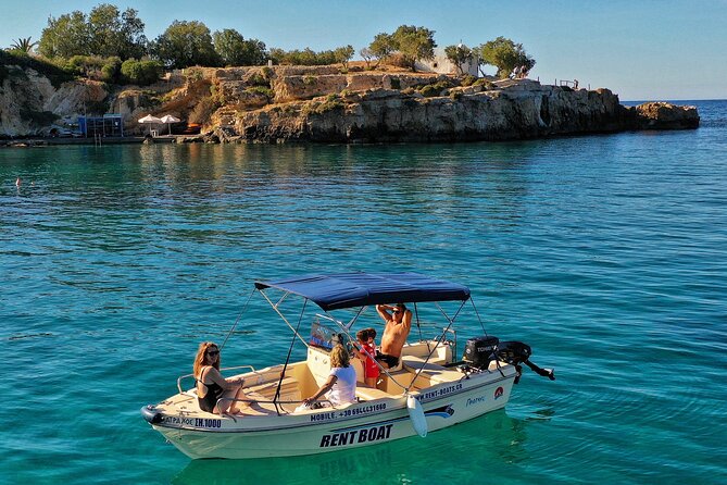 BOAT RENTAL per Hour from Hersonissos Crete - Time for sea breaks, sunset moments, and BBQ-style fun