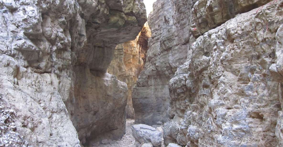 Chania: Imbros Gorge and Libyan Sea Day Tour - Entering Imbros Gorge: Narrow Passages and Real Hiking Shoes