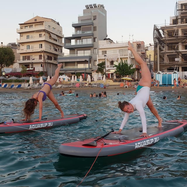 Chania: Morning or Sunset Stand-up Paddleboard Pilates - Photos on the water: digital memories included