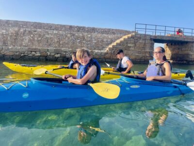 Chania: Morning Sea Kayak Tour Along the Coastline - Getting started at Blue Restaurant Chania and Honolulu beach