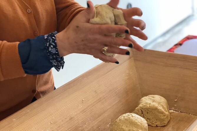 Chania Sourdough Bread Class - Olive Oil Tasting - First steps: Greek coffee, cookies, and the bread-making routine