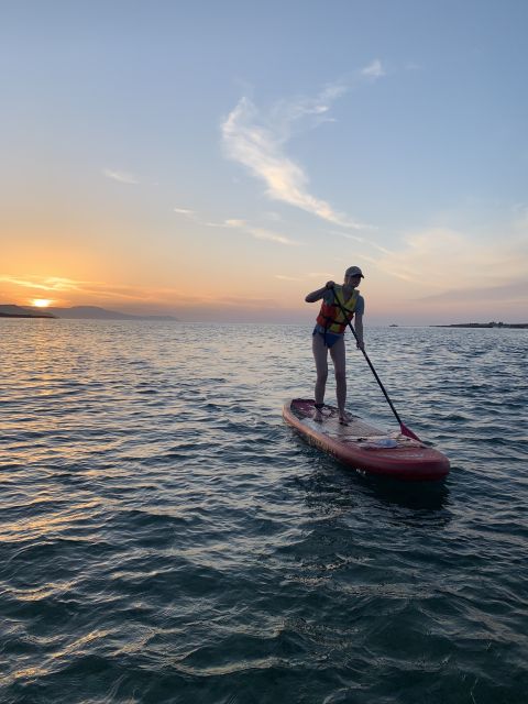 Chania: Stand-up Paddleboard Coastal Sunset Experience - Swim break and the Lazareta island moment