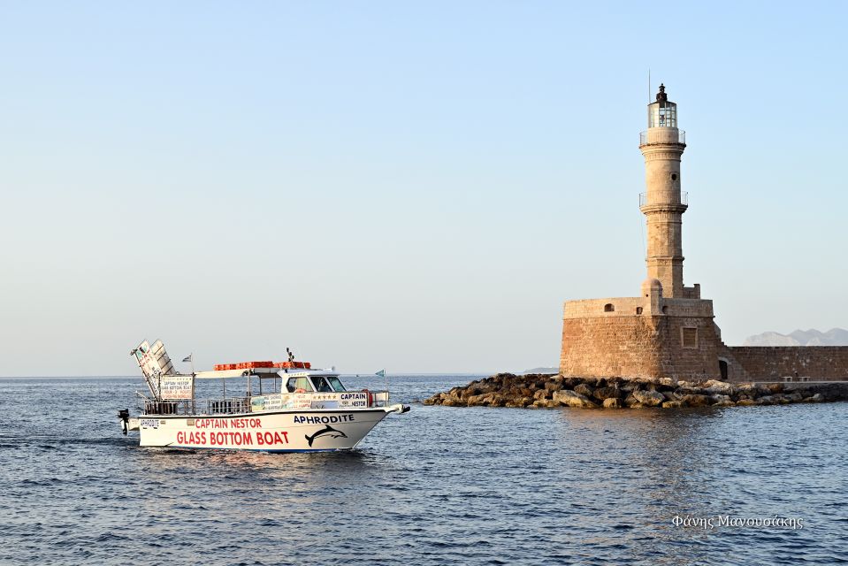 Chania Town: Glass-Bottom Boat Cruise to Thodorou & Lazareta - From Chania Old Port: Finding Captain Nestor’s Boat
