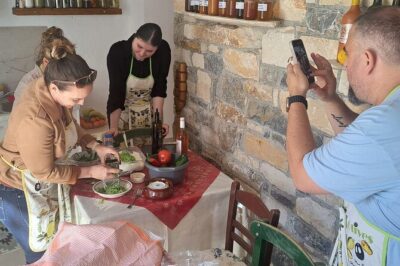 Cretan Flavors - Cooking Lessons and Wine Olive Oil Tasting - Getting There in a Mercedes Van (and Not Worrying About Timings)