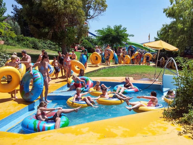 Crete: Acqua Plus Water Park Entrance with Transfer & Lunch - Gardens, flowers, and breaks: a calmer corner inside the park
