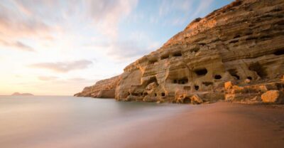 Crete: Matala Beach and Hippie caves, Red beach - Timing and Transportation: long enough to see, not too long to regret