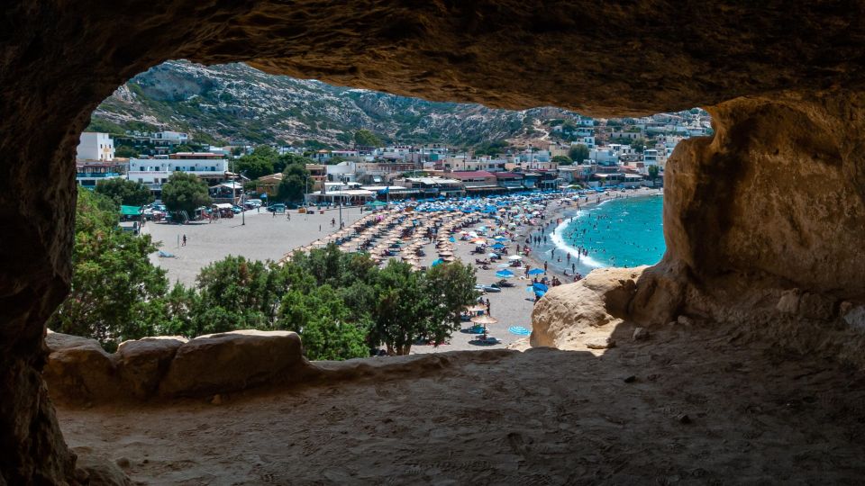 Crete: Matala Hippie Caves - The Beach Window: Sun, Swim, and Snorkel Time at Matala