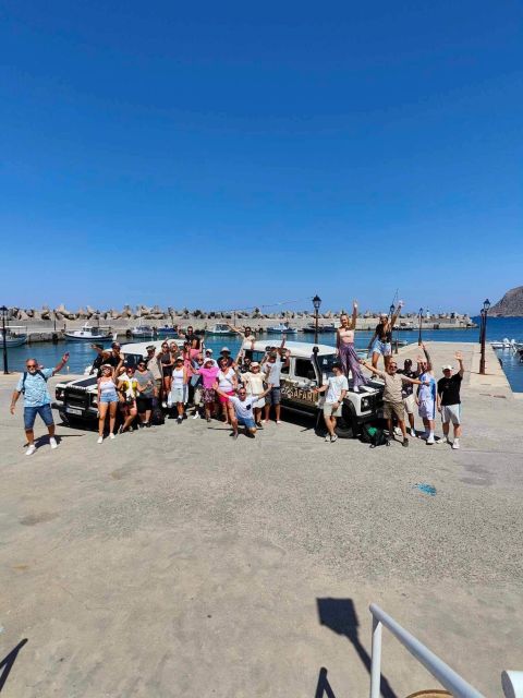 Crete: Milatos Cave Amazonas Zoo Park Jeep Safari Tour - Agios Nikolaos finish: town square, shopping time, and the lake