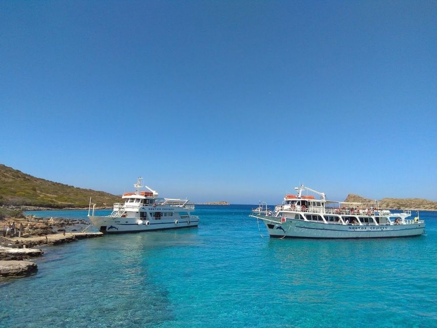 Crete: Mirabello Bay Cruise with Onboard Cocktail - Kolokytha Beach swim time: turquoise water and a long anchor