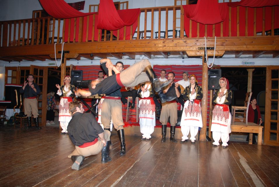 Crete: Traditional Dance Show and Buffet Dinner with Wine - Lyra music and the live dance show: costumes, rhythm, and stage presence