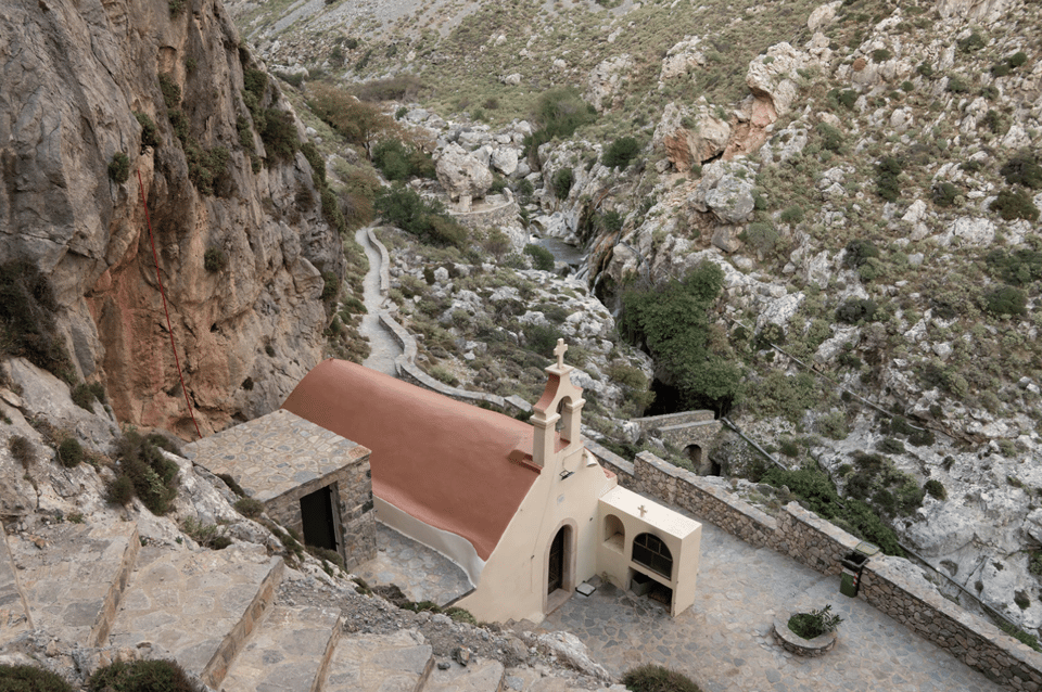 From Chania & Rethymno: Kourtaliotiko, Preveli & Damnoni - The Best Bits: Gorge Waterfalls, Palm Beach, and Easy Going