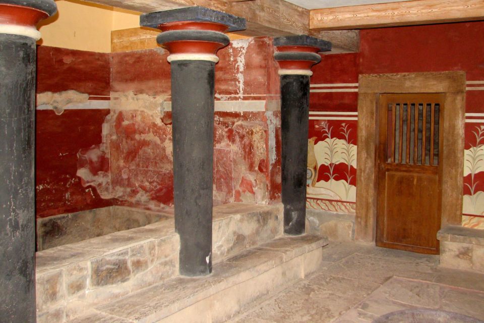 From Rethymno: Knossos Palace and Heraklion Guided Tour - Knossos Palace With an English Guide: Frescoes, Layout, and the Minotaur Story
