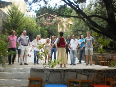 Heraklion Crete: Cretan and Greek Dance Lesson at Arolithos - Meet the instructors: Maria, Michalis, and Evi in one smooth flow