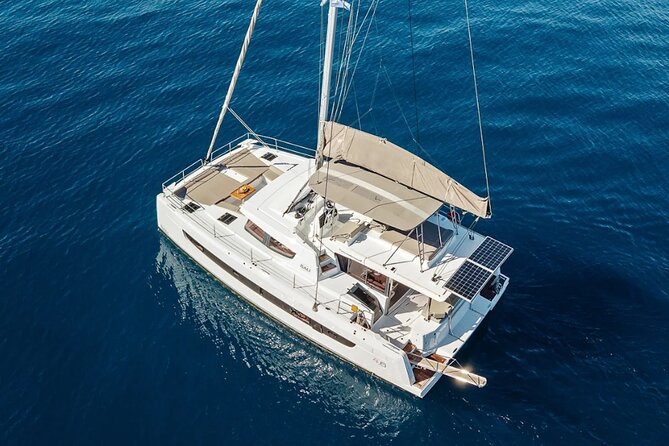 Hersonissos: Luxury Sunset Catamaran Cruise Sushi & Open Bar - The Cruise Route: Malia Bay, Agios Georgios Bay, then Saint George Bay