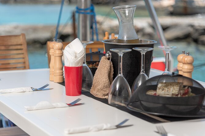 Hersonissos: Luxury Sunset Catamaran Cruise Sushi & Open Bar - The Real Star: the Cretan Sunset Over Open Water