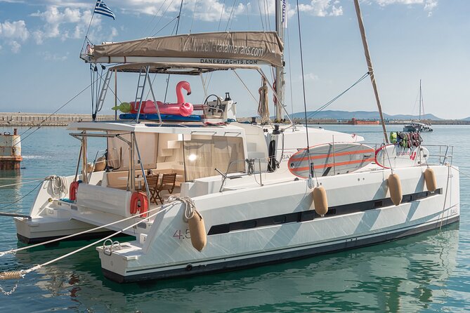 Hersonissos: Luxury Sunset Catamaran Cruise Sushi & Open Bar - Getting On Board at DanEri Yachts and What Happens First