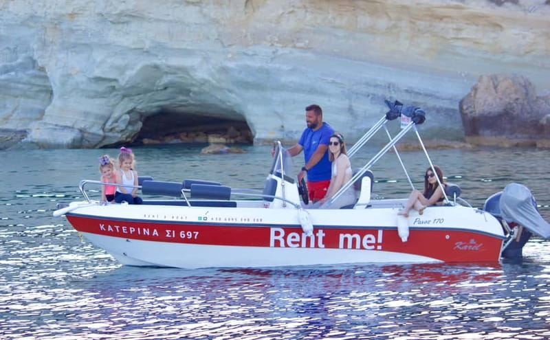 Hersonissos: Rent a Boat - No License Needed - The Boat Setup: 5 Meters, Yamaha Power, and What That Means for Comfort