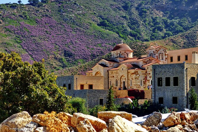 Monastery - Ancient Olive tree & Museum-Cretan Brewery Private Tour from Chania - Transfiguration Monastery at Kastelos: the view that changes your pace