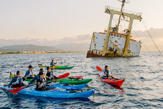 Morning Kayak Tour to Kissamos Bay Shipwreck & Exclusive Beach - Rocky coastlines, small gulfs, and the 1905 metal mine ruins