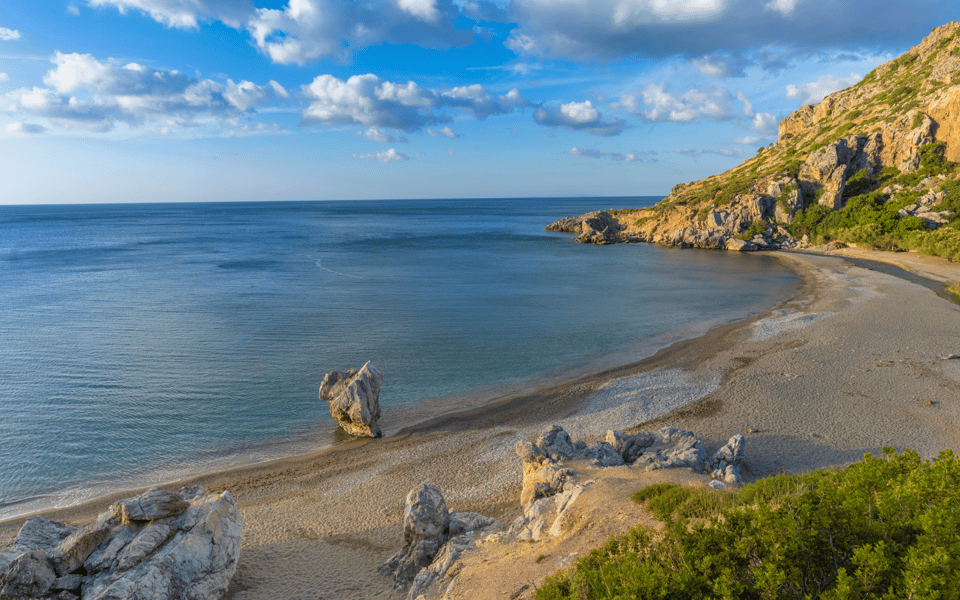 Off-Road: Waterfall, Lake Kournas, Gorges, Preveli Palms - Preveli Beach and palm forest: the steep descent decision