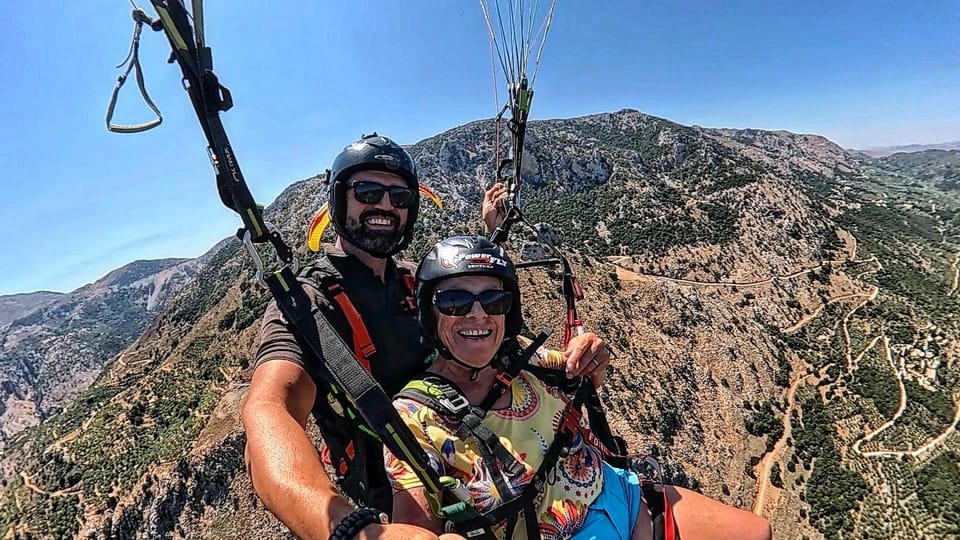 Paragliding in Chania - Views you’ll actually notice: Lefka Ori, Falassarna, and Psiloritis