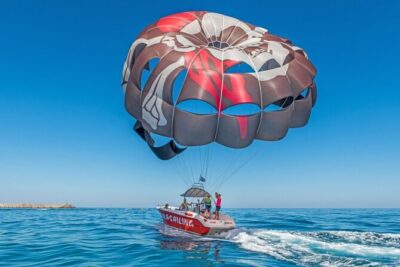 Parasailing Activity on Rethymno Beach, Crete - From Sofokli Venizelou to the water: how the session runs
