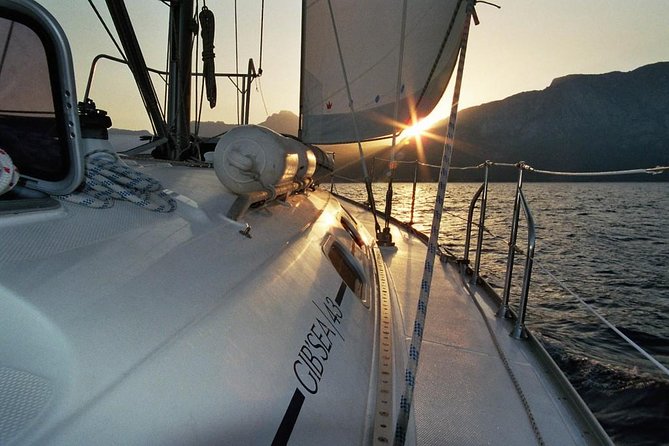 Private Sail in Chania - Stop 2: Almyrida area, Karga island, and Drapano lighthouse views
