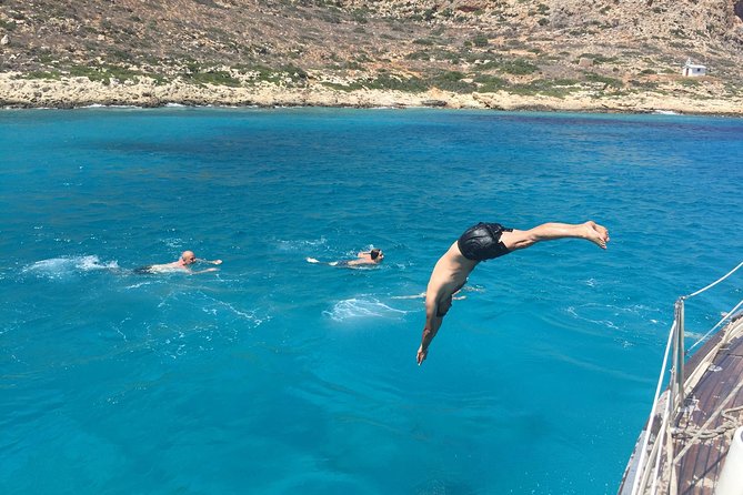 Private Sailing Cruise, Balos and Gramvousa with meal and drinks. - Stop 1: Balos Lagoon swim and snorkeling, plus real shade