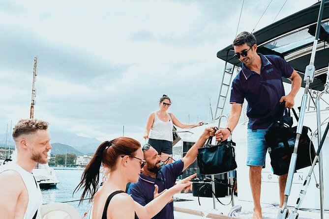 Rethymno: Private Catamaran Cruise with Lunch and Drinks - Your main stop: a crystal-clear bay near Georgioupoli