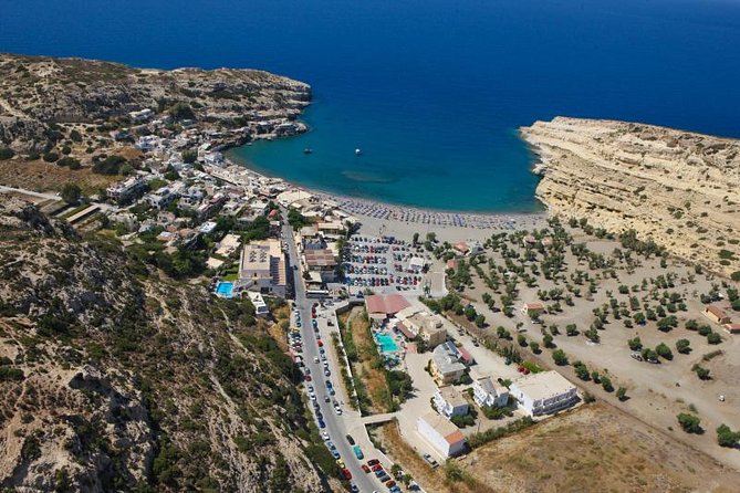 South Crete: Matala Beach & Ancient Gortyn - Matala Beach: caves, turquoise water, and real downtime