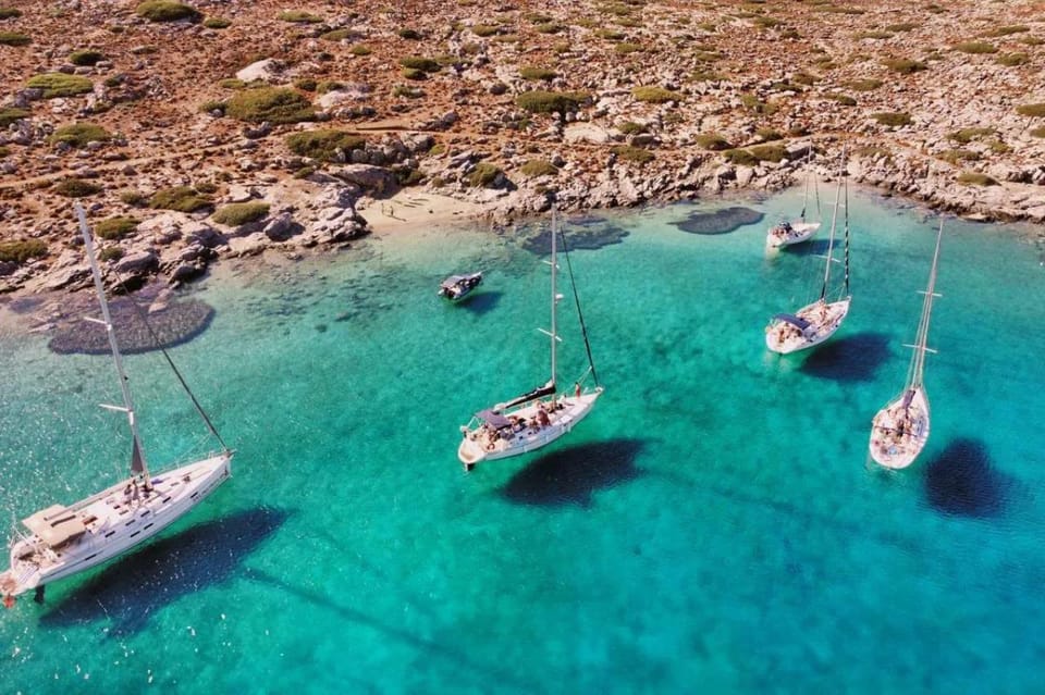 Sunset Cruise from Hersonissos port to St. Georgios bay - Premium Catamaran Comfort and the Onboard Setup