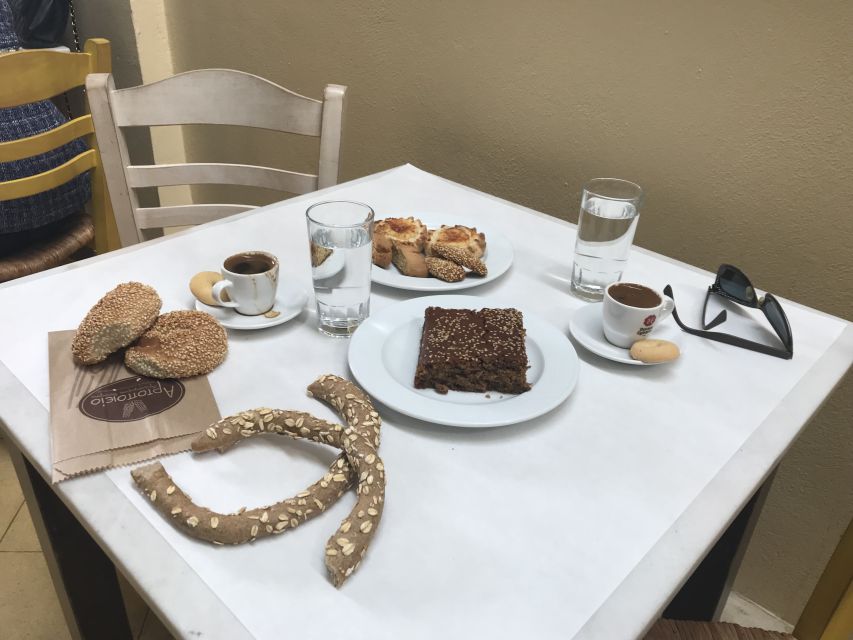 Tastings of Heraklion city - sightseeing walking tour - Bakery Stop: Greek Coffee and the Pastries Locals Treat as Normal Food
